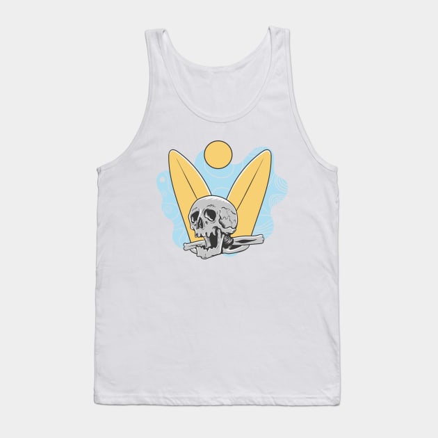 SKULL SURF Tank Top by Dinakara Design